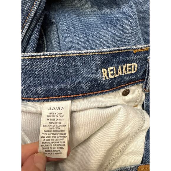 Vintage American Eagle Jeans Mens 32x32 Relaxed 100% Cotton Distressed Casual - Picture 4 of 8